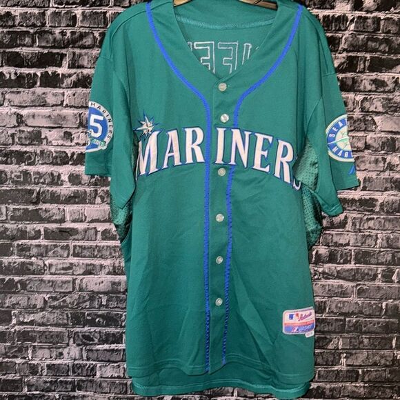 Majestic Ken Griffey Jr Seattle Mariners 35th Anniversary Jersey sz50 - Picture 1 of 5